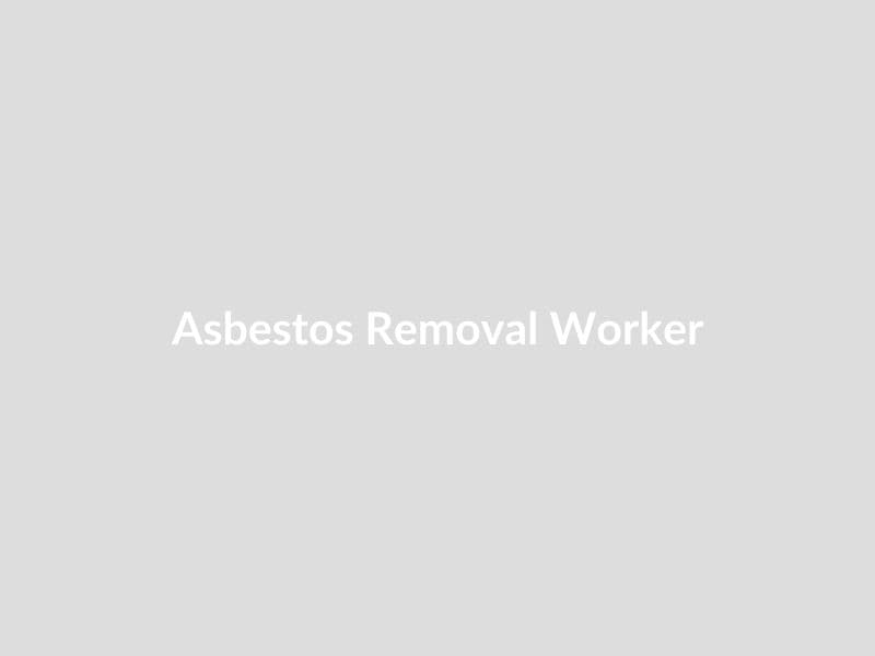 Asbestos removal professional in full protective equipment
